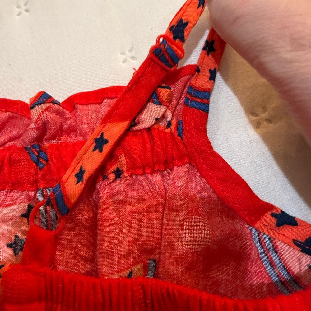 Cat & Jack Girl’s Shorts and Top Set Red and Blue Size 5T - Picture 8 of 9